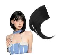 TOPPERFUN Clip In Bang Hairpiece Natural Faux Hair Extensions Lightweight Comfortable Face-framing Style For Women Instant Hairstyle Upgrade