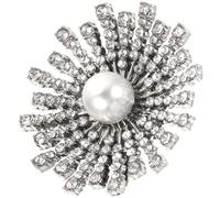 TOPPERFUN Clip para Zapatos de Boda Hebilla Cuadrada de Flores, Joya Decorativa Agua Cristal y Perlas, Accesorio Metálico para Tacones, Adecuado para Bodas y Fiestas, Diseño Reutilizable