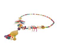 TOPPERFUN Collar Bohemio Largo De Cuentas De Concha De, Estilo Étnico, Madera y Algodón Antialérgico, Para Mujer, Uso Diario y Vacaciones, Color Amarillo