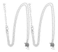 TOPPERFUN Collar Colgante de Francesa de Metal Clásico 2 Piezas Color Metálico Collar Moderno para Mujer Joyería para Amantes Música Accesorio Adecuado para Uso Diario y Eventos