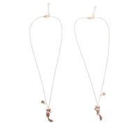 TOPPERFUN Collar Magnético Medallón de Corazón Diseño de Dibujos Animados Joyería de Animales para Collar Infantil para Compartir entre Mejores Amigas