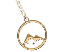 TOPPERFUN Collar y Símbolo de Fe para Mujer de Montaña en Acero Inoxidable Dorado Diseño Minimalista y Elegante Resistente al Desgaste para Uso Diario