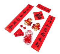 TOPPERFUN Conjunto de Coplas Chinas del Año Lunar 2026 32 Piezas de Adornos Colgantes Diseño del Año del Caballo en Rojo Pancartas Adhesivas para Decoración de Puertas y Festivales