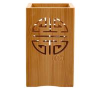 TOPPERFUN Contenedor Organizador Porta Cubiertos de Natural, Escurridor de Drenaje, Soporte Cocina Compacto para Encimera, Herramienta Cocina Práctica y Decorativa