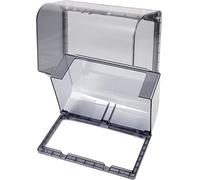 TOPPERFUN Cubierta para Enchufes Doble 86 Tipo, Caja Protectora Adhesiva Transparente Negra, Tapa Antisalpicaduras para Interruptores, 2 Piezas, Uso Interior y Exterior