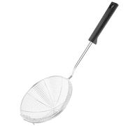 TOPPERFUN Cucharón Colador de Acero Inoxidable 304, Cuchara Coladora de Mano de 18 Cm con Mango Resistente al Calor, Escurridor de Aceite para Cocina y Hot Pot, Utensilio Versátil