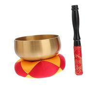 TOPPERFUN Cuenco de Sonido de Cuenco de Meditación para Yoga y Práctica de Mindfulness con Cazoleta para Decoración de Hogar y Sonido Relajante de Meditación