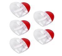 TOPPERFUN de Brillo de Labios en Forma de Corazón Juego de 5 Tubos de Plástico Diseño Desmontable y Fácil de Limpiar, Ideales para Viaje y Uso en Casa