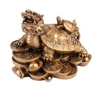 TOPPERFUN de Dragón Tortuga de Resina con Diseño para Decoración del Hogar Feng Shui Atrae Protección Sala Estudio Regalo