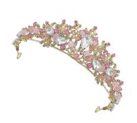 TOPPERFUN de Novia Rosa de Cristal Artesanal Tocado Elegante para Bodas y Fiestas Accesorio Brillante para Cabello de Princesa Diadema Decorativa para Especial