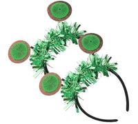 TOPPERFUN Diadema Cabello de Fruta Tropical 2 Unidades Accesorio Creativo y Antideslizante en Color Verde para Fiestas Cumpleaños y Uso Diario Diadema de Rendimiento y Peluquería Única