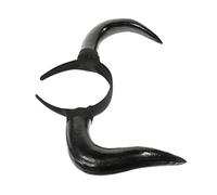 TOPPERFUN Diadema de Cuerno de Halloween para Cosplay Decoración de Fiesta Cuernos Ahuecados de Vaca Real Accesorio de Disfraz