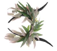 TOPPERFUN Diadema De Cuerno De Oveja Negra Realista Para Halloween Cosplay Accesorios Cabello Góticos Tocado Para Fiesta De Carnaval