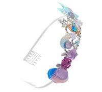 TOPPERFUN Diadema De Viento Marino Diademas De Sirena Para Niñas Diademas De Sirena Para Mujeres Accesorios Para El Cabello De Sirena Para Niñas Accesorios De Sirena De Sirena