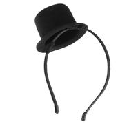 TOPPERFUN Diadema Sombrero de Copa Mini Vintage Negra, Accesorio para Fiesta y Carnaval, Tocado Unisex Talla Única, Adecuado para Disfraces Temáticos y Eventos de Celebración