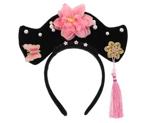 TOPPERFUN Diadema Vintage Estilo Dinastía Qing con Diseño Floral Intrincado para Hanfu y Fotografía Accesorios de Pelo de Princesa Retro para Fiestas y Eventos Temáticos