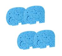 TOPPERFUN Esponja Desgarro Piezas Elefante de Forma Baño Infantil de 4 y Azul, Resistente al Cómoda Hora del Baño del Ñiño