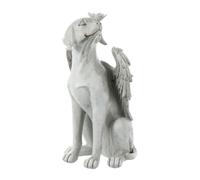 TOPPERFUN Estatua Conmemorativa para Perro en Resina, Figura de Perro Ángel Alas, Marcador de Tumba para Jardín Exterior, Decoración Artesanal de Homenaje para Mascotas Fallecidas