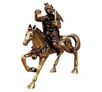 TOPPERFUN Estatua de Mono Montando Caballo de Latón Resistente, Figura Feng Shui para Escritorio, Adorno Decorativo para Oficina y Sala, Detalle Auspicioso para Carrera y Estudio, Pieza