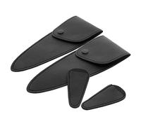 TOPPERFUN Funda Protectora para Tijeras De Peluquería De PU 4 Piezas 2 Fundas Medianas y 2 Pequeñas Negras Cubiertas De Costura para Manualidades y Corte De Cabello