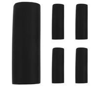 TOPPERFUN Fundas de Esponja Nbr para Correa de Perro 5 Piezas, Envolturas Antideslizantes para Mango de Correa de Mascotas, Color Negro, Tamaño L105mm X 25.5mm, Accesorio Cómodo para Paseos