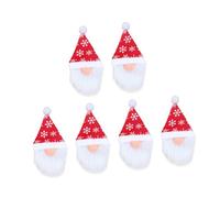 TOPPERFUN Fundas para Botellas de Vino Navideñas de Forma de Muñeca sin Rostro Fundas Decorativas para Botellas de Vino para Decoración de Navidad Casa o Fiesta