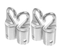 TOPPERFUN Ganchos de Repuesto para Varilla de Persiana Vertical, 4 Unidades Metálicas 3,17x1,37 Cm, Gancho Giratorio para Reparación de Punta de Varita Ciega, Accesorios para Control
