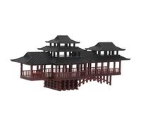 TOPPERFUN Gazebo De Decoración Asiática para El Hogar Puentes De Jardín En Miniatura Puente Paisajístico Pabellón De Plástico Adorno para Acuario Pabellón De Patio