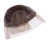 TOPPERFUN Gorra para Peluca de Malla Ajustable Encaje Frontal, Talla Única, Color Marrón Oscuro, Transpirable y Elástica, para Uso Profesional y Doméstico