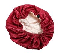 TOPPERFUN Gorro de Dormir de Satén Doble Capa para Mujer Confortable y Ajustable para Cabello Rizado y Cuidados de Quimioterapia