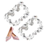 TOPPERFUN Hebilla para Zapatos de Mujer Cuadrada Cristales Brillantes Accesorio Metálico Decorativo para Bodas Clips Joya para Sandalias Botas y Zapatos Planos Adecuado para Banquetes y