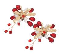 TOPPERFUN Hebillas de Cristal Desmontables para Zapatos de Novia Adornos con Diseño Floral Gemas de Imitación 1 Par de Clips Decorativos Elegantes para Tacones y Calzado de Boda