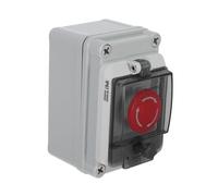 TOPPERFUN Interruptor de Emergencia con Caja de Control para Exteriores Botón Pulsador de Diseño Ergonómico y Instalación Estación de Parada de Seguridad para Equipos Eléctricos