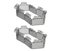 TOPPERFUN Juego de 2 Vallas de Juguete de Plástico Abs para Bloques de Construcción, Mini Valla de Granja Resistente para Escenas de Guerra DIY, Accesorio Seguro y Educativo