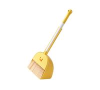 TOPPERFUN Juego De Escoba y Recogedor Mini para Niños, 1 Unidad, Plástico Resistente Amarillo, Práctico para Limpiar El Baño y Escritorio, Herramienta Didáctica para Uso Doméstico Infantil
