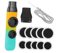 TOPPERFUN Kazoo De Plástico Doble Apertura y Ajuste De Tono, Diseño Degradado Naranja-azul, Instrumento Musical Portátil Para Niños y Principiantes, Complemento Adecuado Para Guitarras y Ukuleles