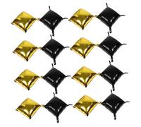 TOPPERFUN Kit De 25 Globos Cuadrados De Aluminio De Doble Cara, Color Negro Y Dorado, Ideal Como Fondo De Pared Para Fiestas De Cumpleaños, Graduaciones Y Aniversarios.