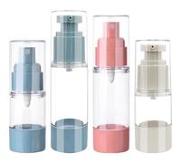 TOPPERFUN Kit de 4 Botellas de Spray Vacías Recargables de 30ml y 15ml Bomba de Prensa, Material As Fácil de Llevar Prueba de Fugas para Viaje y Uso Diario Color Aleatorio