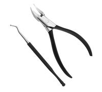 TOPPERFUN Kit de Manicura Portátil Negro Cortaúñas de Acero Inoxidable para Manos y Pies 2 Piezas Diseño Ergonómico Ligero y Duradero Adecuado para Uso Casa y Viaje