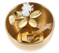 TOPPERFUN Lámpara de Aceite de Adoración Budista con Soporte de Mecha Ajustable Lámpara de Aceite Vintage para Festivales y Decoración de Templo Color Metalico Mediano