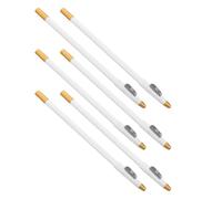 TOPPERFUN Lápiz de Cejas Multifuncional 6 Unidades con Sacapuntas Incorporado Resistente al Agua Madera Natural Blanco para Delineador de Ojos y Barba Adecuado para Maquillaje y Uso