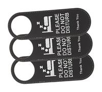 TOPPERFUN Letrero de Hotel de No Molestar de Cuero Doble Cara 3 Piezas Colgador para Puerta de Habitación para Spa y Diseño Simple y Práctico