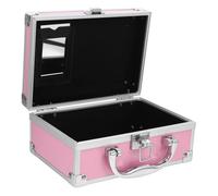 TOPPERFUN Maletín Aluminio Cosmético Pequeño Resistente Organizador Portátil para Maquillaje y Herramientas Profesional Rosa