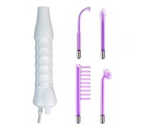 TOPPERFUN Máquina de Alta Frecuencia Facial Portátil Tubo de Vidrio Masajeador Facial Eléctrico de Acero Inoxidable Dispositivo para Cuidado y Reafirmante Piel Uso Doméstico Ac220V