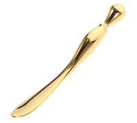 TOPPERFUN Masajeador para Ojos en Aleación de Zinc Dorado, Crema Masajeadora Portátil para Reducir Ojeras, Herramienta Delicada y Simple para Cuidado Facial en Bolso