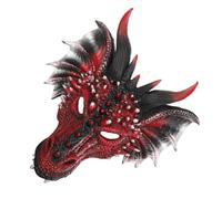 TOPPERFUN Máscara de Dragón Realista de Pu Diseño Único y Fabricación Fina, Transpirable para Fiestas de Mascaradas y Carnavales