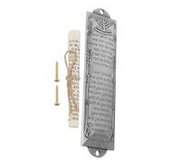 TOPPERFUN Mezuzá Metálica Retro con Símbolos Judíos Decoración Religiosa para Puerta Placa de Familiar Regalo Significativo para