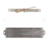 TOPPERFUN Mezuzá Religiosa de Metal Artesanal Vintage con Símbolos Judíos, Placa de Puerta de 132mm en Tono Antiguo Plateado, Decoración Retro para Hogar y Uso Ritual