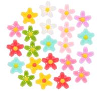 TOPPERFUN Mini Dijes de Resina de Flores Pequeñas de Cinco Pétalos 50 Unidades Tamaño Mini para Decoración de Uñas y Bisutería Diy, Accesorios Coloridos para Manicura y Color Aleatorio