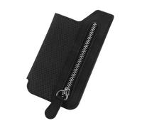 TOPPERFUN Monedero Adhesivo para Teléfono Negro, Tarjetero Delgado para Móvil Doble Apertura, Soporte para Tarjetas Múltiples, Bolsa Trasera Práctica y Segura para Tarjetas de Crédito